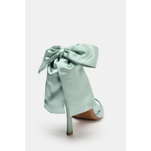 ZARA MAXI BOW HEELED SANDALS - Picture 6 of 6